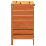 vidaXL Taburet de grădină, maro ceruit, 62x31,5x52 cm, lemn masiv pin vidaXL Taburet de grădină, maro ceruit, 62x31,5x52 cm, lemn masiv pin