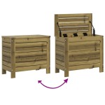 vidaXL Taburet de grădină, 62x31,5x52 cm, lemn de pin tratat vidaXL Taburet de grădină, 62x31,5x52 cm, lemn de pin tratat