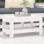 vidaXL Taburet de grădină, alb, 62x30x32 cm, lemn masiv de pin vidaXL Taburet de grădină, alb, 62x30x32 cm, lemn masiv de pin