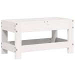 vidaXL Taburet de grădină, alb, 62x30x32 cm, lemn masiv de pin vidaXL Taburet de grădină, alb, 62x30x32 cm, lemn masiv de pin