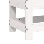 vidaXL Taburet de grădină, alb, 62x30x32 cm, lemn masiv de pin vidaXL Taburet de grădină, alb, 62x30x32 cm, lemn masiv de pin