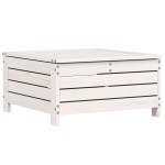 vidaXL Taburet de grădină, alb, 62x63,5x32 cm, lemn masiv pin