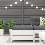 vidaXL Taburet de grădină, alb, 62x63,5x32 cm, lemn masiv pin