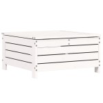 vidaXL Taburet de grădină, alb, 62x63,5x32 cm, lemn masiv pin