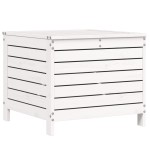 vidaXL Taburet de grădină, alb, 62x63,5x53,5 cm, lemn masiv pin