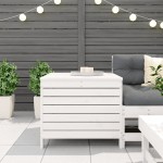 vidaXL Taburet de grădină, alb, 62x63,5x53,5 cm, lemn masiv pin
