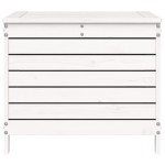vidaXL Taburet de grădină, alb, 62x63,5x53,5 cm, lemn masiv pin