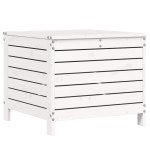 vidaXL Taburet de grădină, alb, 62x63,5x53,5 cm, lemn masiv pin