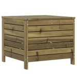 vidaXL Taburet de grădină, 62x63,5x53,5 cm, lemn masiv de pin