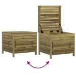 vidaXL Taburet de grădină, 62x63,5x53,5 cm, lemn masiv de pin