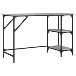 vidaXL Birou, gri sonoma, 120x50x75 cm, metal și lemn prelucrat