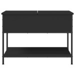 vidaXL Măsuță de cafea, negru, 70x50x50 cm, lemn prelucrat și metal vidaXL Măsuță de cafea, negru, 70x50x50 cm, lemn prelucrat și metal
