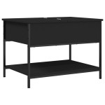 vidaXL Măsuță de cafea, negru, 70x50x50 cm, lemn prelucrat și metal vidaXL Măsuță de cafea, negru, 70x50x50 cm, lemn prelucrat și metal