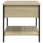vidaXL Măsuță de cafea, 70x50x50 cm, lemn prelucrat și metal vidaXL Măsuță de cafea, 70x50x50 cm, lemn prelucrat și metal
