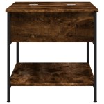 vidaXL Măsuță de cafea, 70x50x50 cm, lemn prelucrat și metal vidaXL Măsuță de cafea, 70x50x50 cm, lemn prelucrat și metal