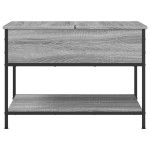 vidaXL Măsuță de cafea sonoma gri 70x50x50 cm lemn prelucrat și metal