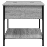 vidaXL Măsuță de cafea sonoma gri 70x50x50 cm lemn prelucrat și metal
