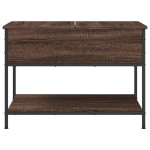 vidaXL Măsuță de cafea stejar maro 70x50x50 cm lemn prelucrat și metal vidaXL Măsuță de cafea stejar maro 70x50x50 cm lemn prelucrat și metal