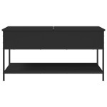 vidaXL Măsuță de cafea, negru, 100x50x50 cm, lemn prelucrat și metal