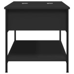 vidaXL Măsuță de cafea, negru, 100x50x50 cm, lemn prelucrat și metal
