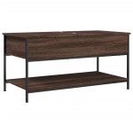 vidaXL Măsuță de cafea stejar maro 100x50x50 cm lemn prelucrat/metal vidaXL Măsuță de cafea stejar maro 100x50x50 cm lemn prelucrat/metal