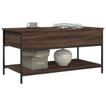 vidaXL Măsuță de cafea stejar maro 100x50x50 cm lemn prelucrat/metal vidaXL Măsuță de cafea stejar maro 100x50x50 cm lemn prelucrat/metal