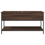 vidaXL Măsuță de cafea stejar maro 100x50x50 cm lemn prelucrat/metal vidaXL Măsuță de cafea stejar maro 100x50x50 cm lemn prelucrat/metal
