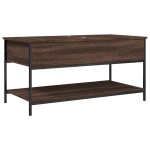 vidaXL Măsuță de cafea stejar maro 100x50x50 cm lemn prelucrat/metal vidaXL Măsuță de cafea stejar maro 100x50x50 cm lemn prelucrat/metal