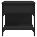 vidaXL Măsuță de cafea, negru, 70x50x50 cm, lemn prelucrat și metal vidaXL Măsuță de cafea, negru, 70x50x50 cm, lemn prelucrat și metal