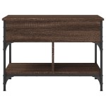 vidaXL Măsuță de cafea stejar maro 70x50x50 cm lemn prelucrat și metal vidaXL Măsuță de cafea stejar maro 70x50x50 cm lemn prelucrat și metal