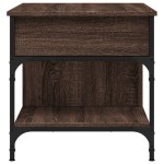 vidaXL Măsuță de cafea stejar maro 70x50x50 cm lemn prelucrat și metal vidaXL Măsuță de cafea stejar maro 70x50x50 cm lemn prelucrat și metal
