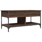 vidaXL Măsuță de cafea stejar maro 100x50x50 cm lemn prelucrat/metal vidaXL Măsuță de cafea stejar maro 100x50x50 cm lemn prelucrat/metal