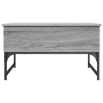 vidaXL Măsuță de cafea, gri sonoma 70x50x40 cm lemn prelucrat și metal