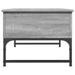 vidaXL Măsuță de cafea, gri sonoma 70x50x40 cm lemn prelucrat și metal