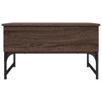 vidaXL Măsuță de cafea stejar maro 70x50x40 cm lemn prelucrat și metal vidaXL Măsuță de cafea stejar maro 70x50x40 cm lemn prelucrat și metal