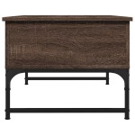 vidaXL Măsuță de cafea stejar maro 70x50x40 cm lemn prelucrat și metal vidaXL Măsuță de cafea stejar maro 70x50x40 cm lemn prelucrat și metal