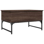 vidaXL Măsuță de cafea stejar maro 70x50x40 cm lemn prelucrat și metal vidaXL Măsuță de cafea stejar maro 70x50x40 cm lemn prelucrat și metal