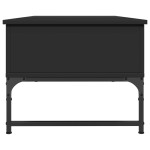 vidaXL Măsuță de cafea, negru, 100x50x40 cm, lemn prelucrat și metal vidaXL Măsuță de cafea, negru, 100x50x40 cm, lemn prelucrat și metal