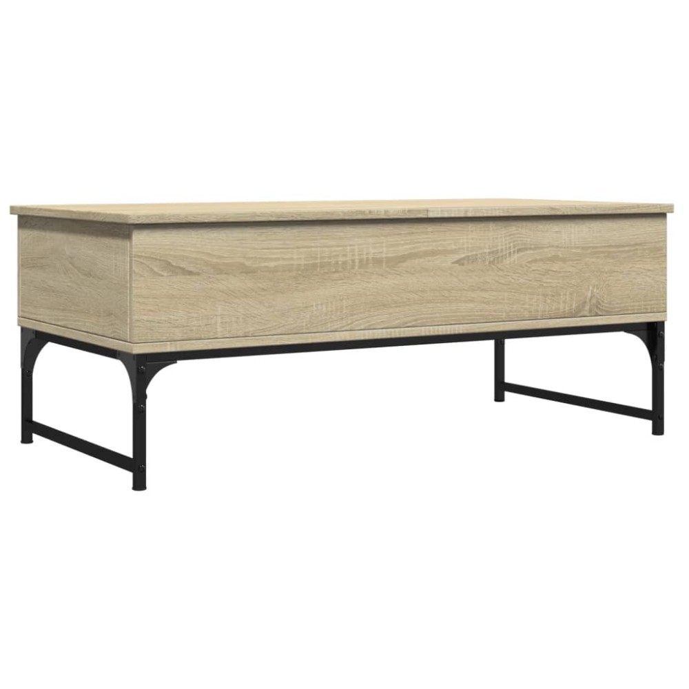 vidaXL Măsuță de cafea stejar sonoma 100x50x40 cm lemn prelucrat/metal