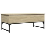 vidaXL Măsuță de cafea stejar sonoma 100x50x40 cm lemn prelucrat/metal vidaXL Măsuță de cafea stejar sonoma 100x50x40 cm lemn prelucrat/metal