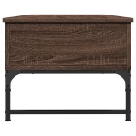 vidaXL Măsuță de cafea, stejar maro, 100x50x40cm, lemn prelucrat/metal vidaXL Măsuță de cafea, stejar maro, 100x50x40cm, lemn prelucrat/metal