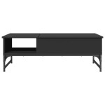 vidaXL Măsuță de cafea, negru, 100x50x35 cm, lemn prelucrat și metal vidaXL Măsuță de cafea, negru, 100x50x35 cm, lemn prelucrat și metal