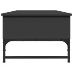 vidaXL Măsuță de cafea, negru, 100x50x35 cm, lemn prelucrat și metal vidaXL Măsuță de cafea, negru, 100x50x35 cm, lemn prelucrat și metal