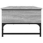 vidaXL Măsuță de cafea, gri sonoma, 100x50x35 cm, lemn prelucrat/metal