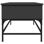 vidaXL Măsuță de cafea, negru, 100x50x45 cm, lemn prelucrat și metal vidaXL Măsuță de cafea, negru, 100x50x45 cm, lemn prelucrat și metal