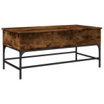 vidaXL Măsuță cafea, stejar fumuriu 100x50x45 cm lemn prelucrat/metal vidaXL Măsuță cafea, stejar fumuriu 100x50x45 cm lemn prelucrat/metal