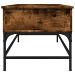 vidaXL Măsuță cafea, stejar fumuriu 100x50x45 cm lemn prelucrat/metal vidaXL Măsuță cafea, stejar fumuriu 100x50x45 cm lemn prelucrat/metal