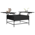vidaXL Măsuță de cafea, negru, 80x80x45 cm, lemn prelucrat și metal vidaXL Măsuță de cafea, negru, 80x80x45 cm, lemn prelucrat și metal