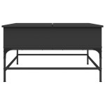 vidaXL Măsuță de cafea, negru, 80x80x45 cm, lemn prelucrat și metal vidaXL Măsuță de cafea, negru, 80x80x45 cm, lemn prelucrat și metal