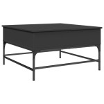 vidaXL Măsuță de cafea, negru, 80x80x45 cm, lemn prelucrat și metal vidaXL Măsuță de cafea, negru, 80x80x45 cm, lemn prelucrat și metal